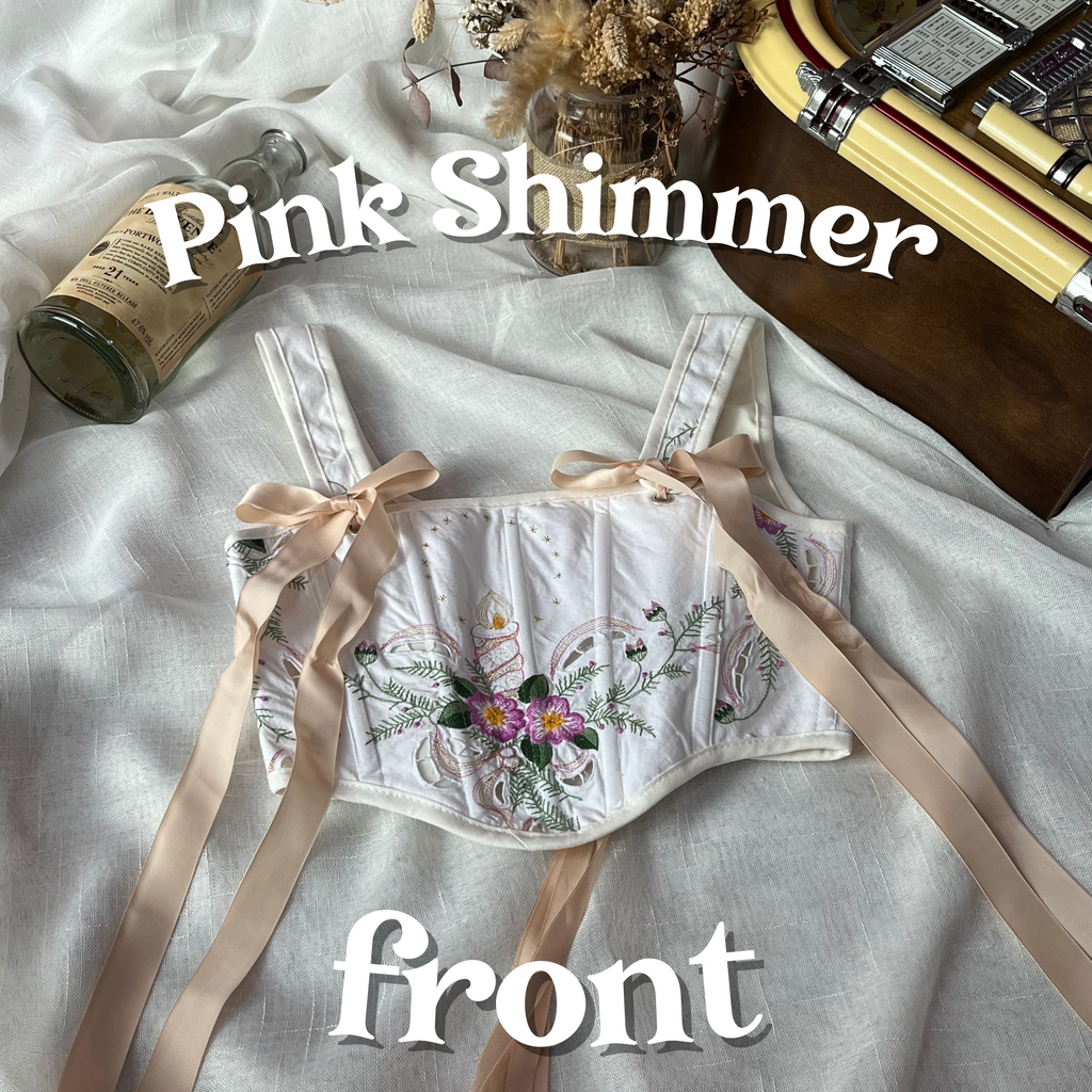 Cottagecloth Strap Corset - Pink Shimmer