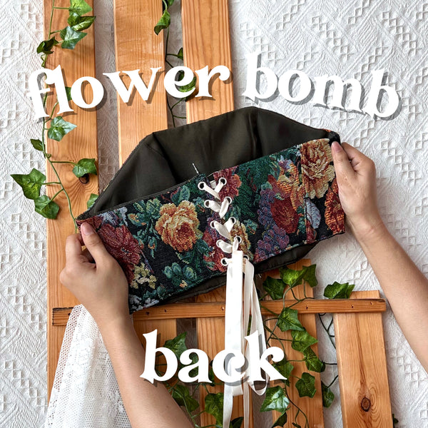 Tapestry Strapless Corset - Flower Bomb