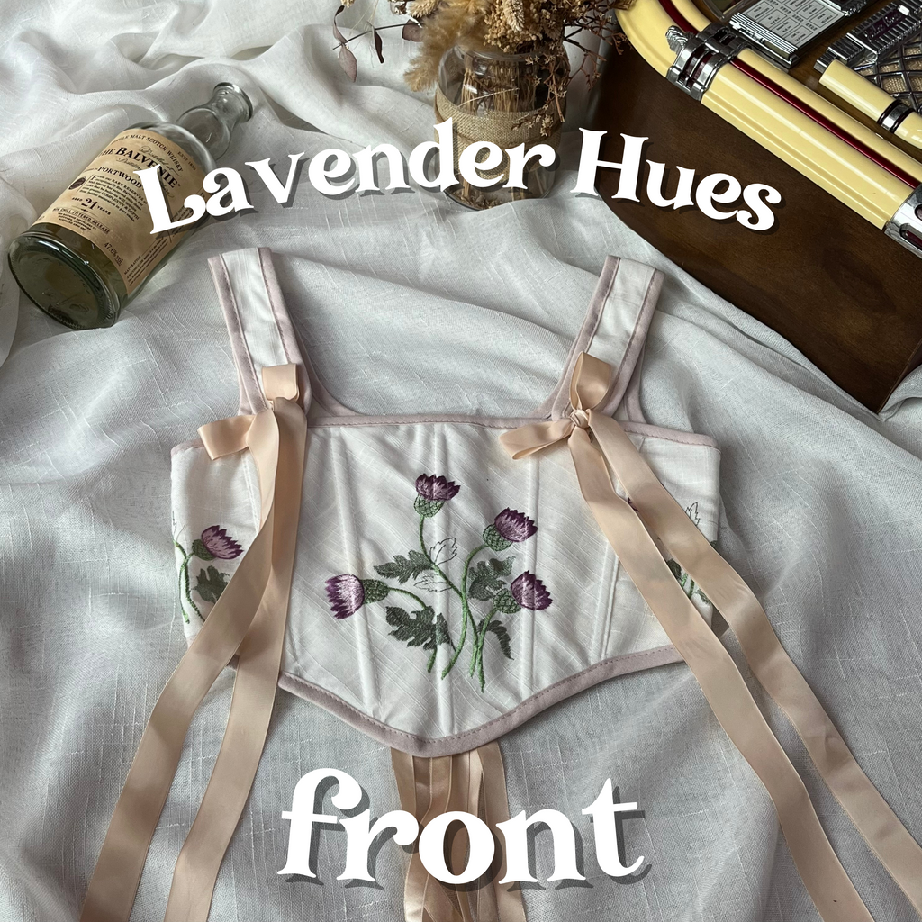 Cottagecloth Strap Corset - Lavender Hues