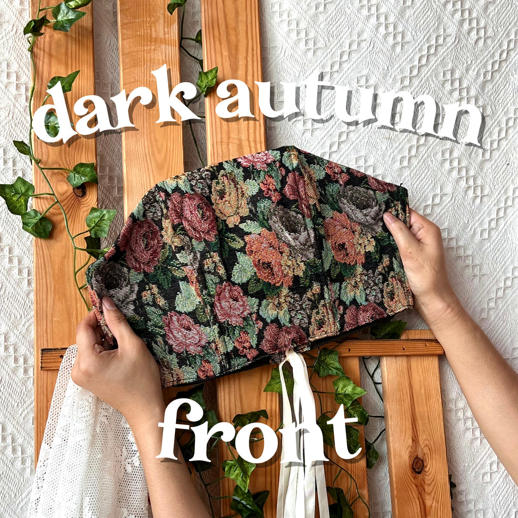 Tapestry Strapless Corset - Dark Autumn