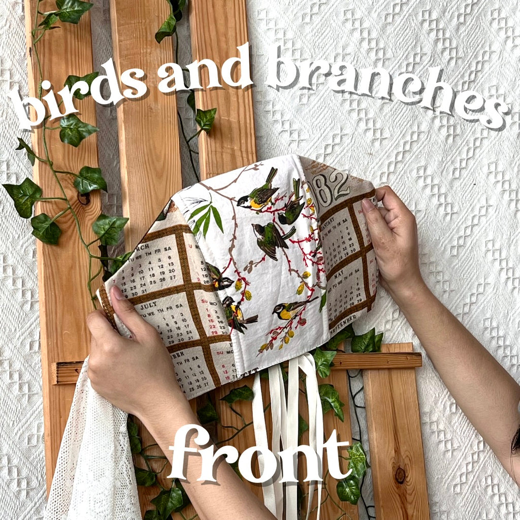 Cottagecloth Tea Towel Corset - Birds and Branches