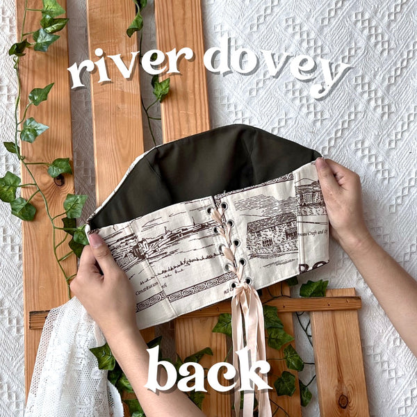 Cottagecloth Tea Towel Corset - River Dovey