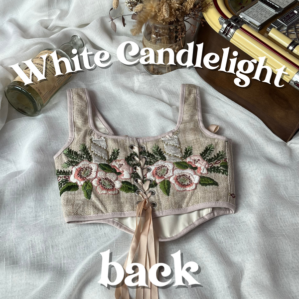 Cottagecloth Strap Corset - White Candlelight