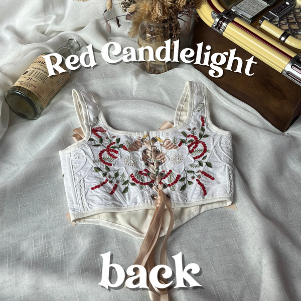 Cottagecloth Strap Corset - Red Candlelight