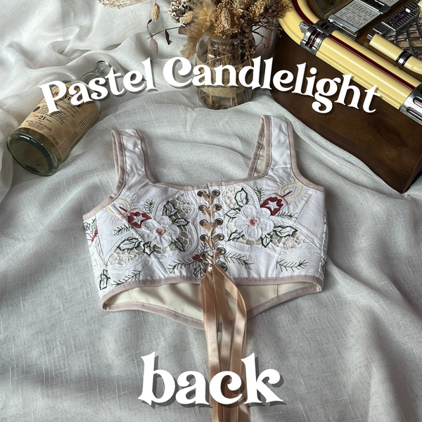 Cottagecloth Strap Corset - Pastel Candlelight