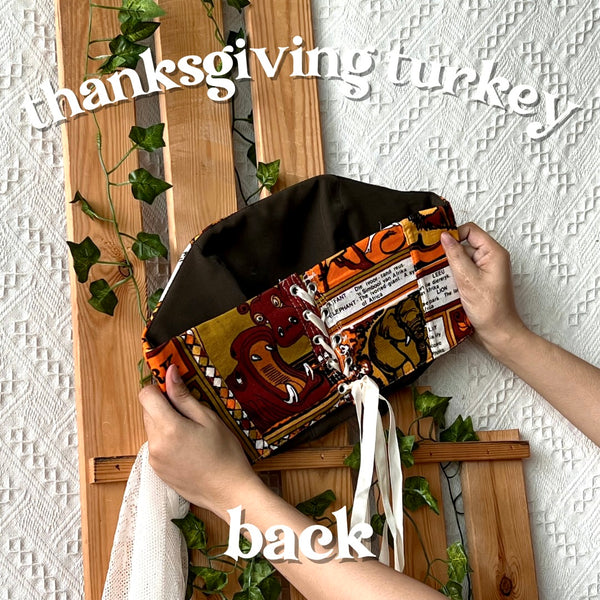 Cottagecloth Tea Towel Corset - Thanksgiving Turkey