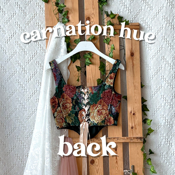 Tapestry Strap Bodice Corset - Carnation Hue
