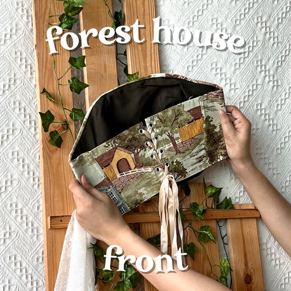Cottagecloth Tea Towel Corset - Forest House
