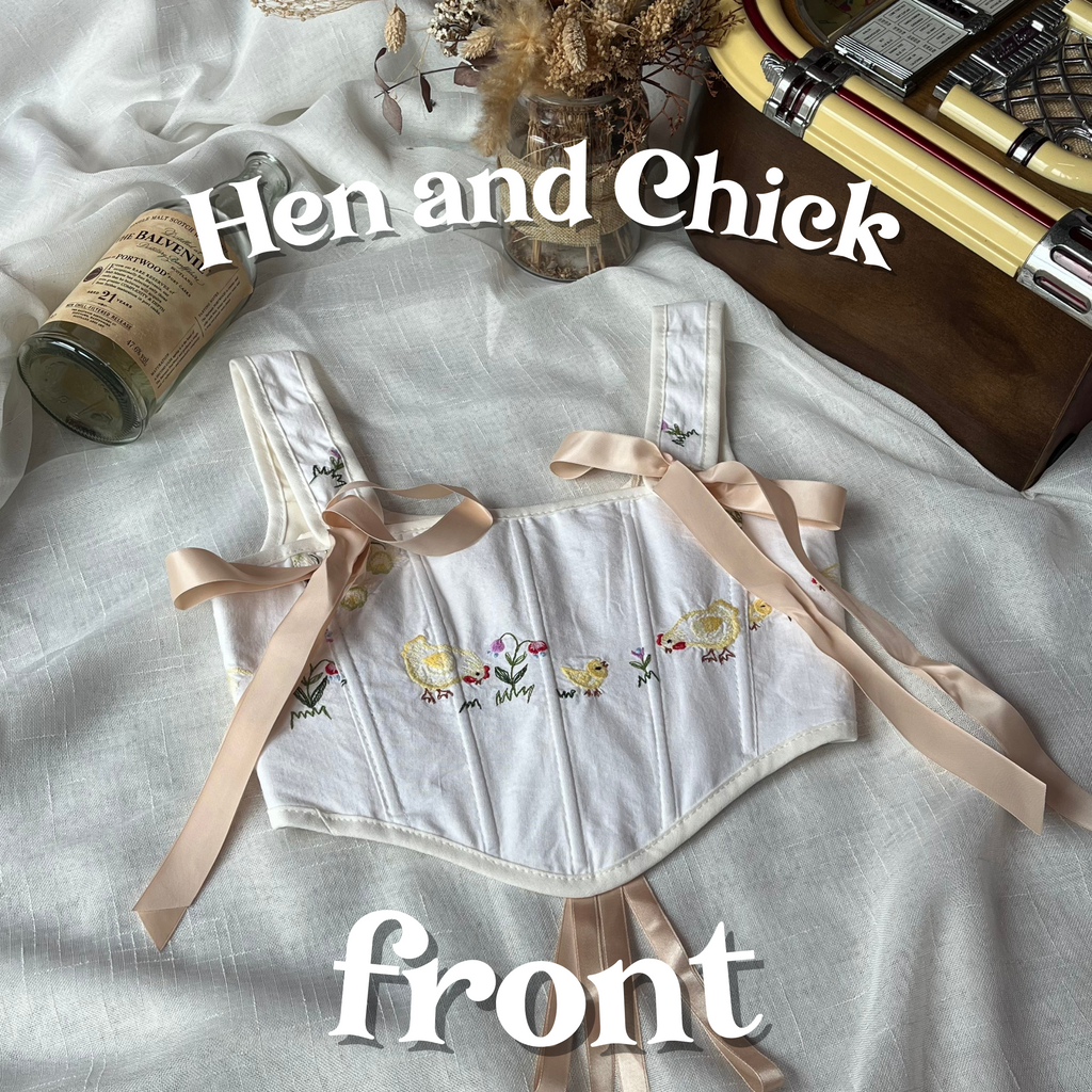 Cottagecloth Strap Corset - Hen and Chick