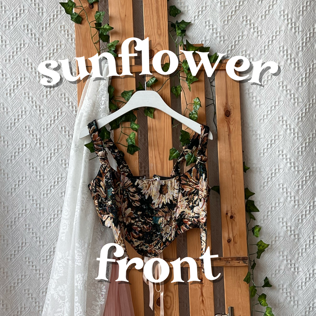 Tapestry Strap Bodice Corset - Sunflower