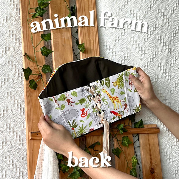 Cottagecloth Tea Towel Corset - Animal Farm