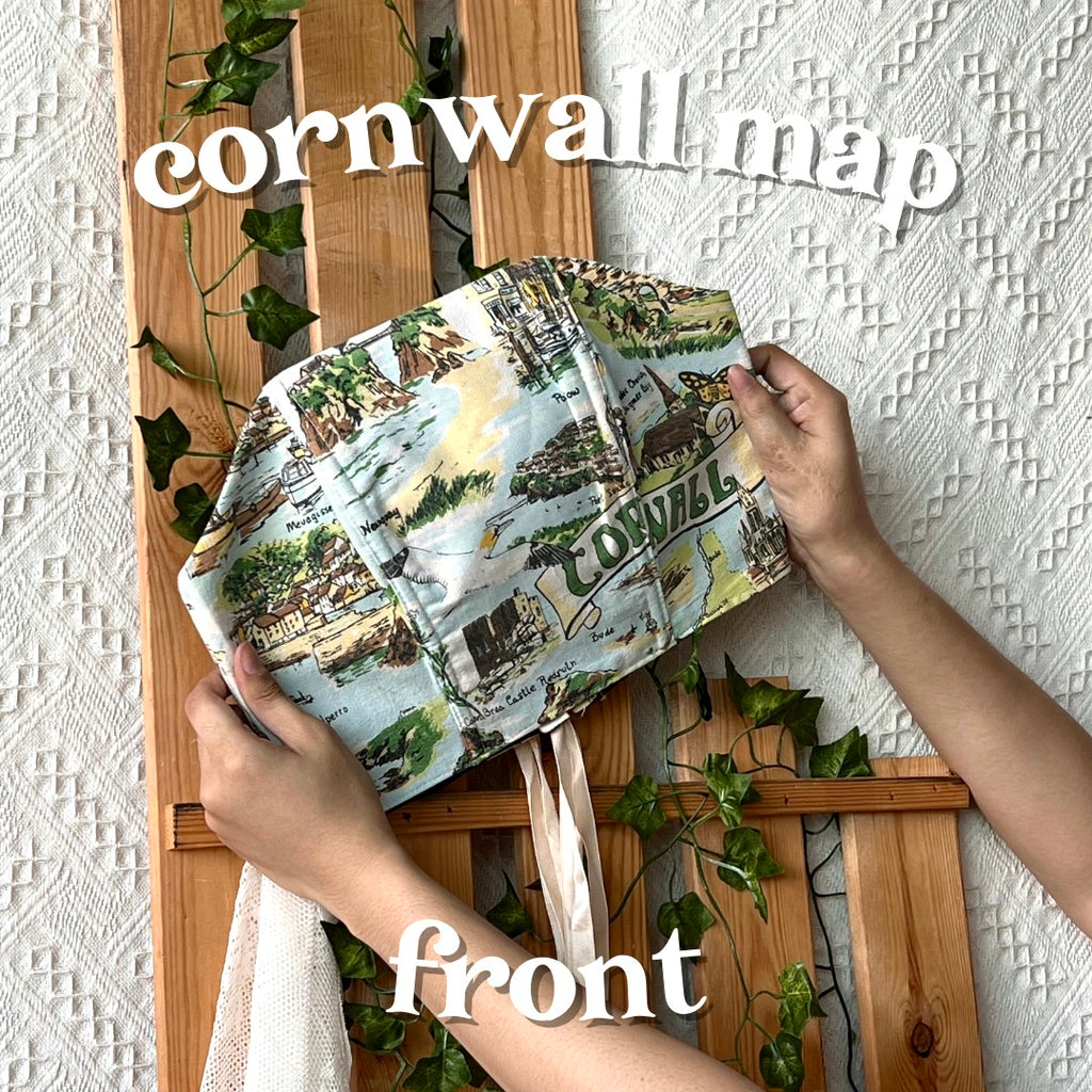 Cottagecloth Tea Towel Corset - Cornwall Map