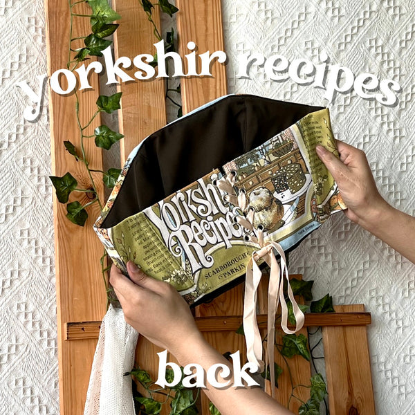 Cottagecloth Tea Towel Corset - Yorkshire Recipes