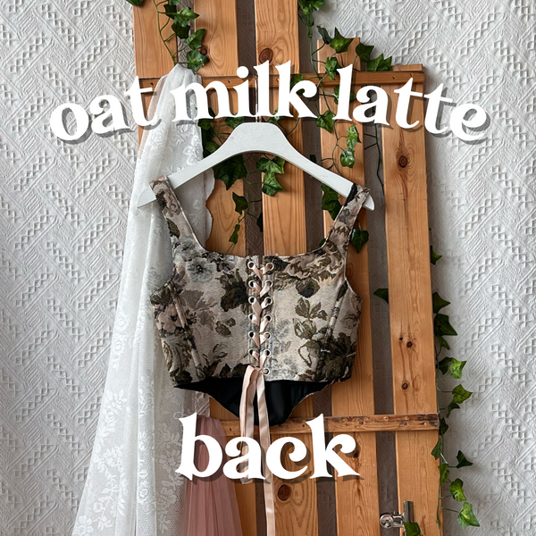 Tapestry Strap Bodice Corset - Oat Milk Latte