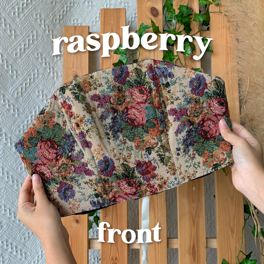 Tapestry Strapless Corset - Raspberry